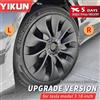 YIKUN 4PCS Coprimozzo Auto per Tesla Modello 3 18 Pollici Copriruota di Ricambio Automobile Coprimozzo Ruota Cerchione Completo Accessori di Copertura 2018-2023