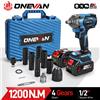 ONEVAN 1200N.m Avvitatore elettrico senza spazzole 1/2 pollici Cacciavite elettrico a batteria Trapano Strumento per Makita 18V Batteria Pin
