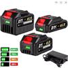 Yofidra Batteria ricaricabile agli ioni di litio Yofidra 18-20V per trapano a batteria/sega/cacciavite/chiave/smerigliatrice angolare utensili elettrici senza spazzole
