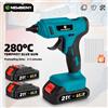 Yofidra NEWBENY 280 ° Pistola per colla a caldo senza fili ricaricabile, riscaldamento rapido, stick di colla da 11 mm, strumenti fai-da-te per riparazioni, compatibile con batteria Makita 21V.
