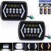 SOYAVISION 90W 7x6 ''5X7" Faro LED impermeabile Bianco DRL Ambra Indicatore di direzione per Jeep YJ Cherokee XJ Camion H4 Faro quadrato