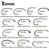 Bimoo 50 pz Acciaio Ad Alto Tenore di Carbonio Barb & Barbless Fly Legatura Gancio Per Secco Bagnato Ninfa Jig Ninfa Uovo Caddis Pupa Fly Trota Richiamo di Pesca