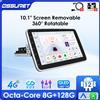 OSSURET 10.1 "1 DIN Android Autoradio Autoradio GPS per auto universale Stereo Video Lettore multimediale USB con schermo ruotabile AI Carplay