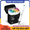 Ohuhu Oahu Pennarello Alcol Art Marker Set di pennarelli colorati Doppia punta Pennarello Schizzo Disegno Graffiti Manga Materiale scolastico
