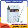 Ohuhu Pennarelli artistici Set di pennarelli a doppia punta Penna per acquerello Colorazione Pennello per acquerello Fineliner Pittura Disegno Materiale scolastico