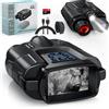 DIYIMIN Binocolo per Visione Notturna 4K a Infrarossi, Ricaricabile 5000mAh, Zoom Digitale 8X, Occhiali per Oscurità fino a 600 Metri, Scheda 64GB Inclusa per Osservazione Fauna Selvatica e Sorveglianza