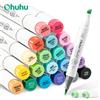 ohuhu Set di 24 Pennarelli Ohuhu Honolulu, Marcatori Artistici a Base Alcolica, Ricaricabili, Doppia Punta, per Disegno, Manga, Forniture Artistiche Scolastiche