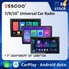 ESSGOO 7 9 10 "Radio per auto Android Auto Carplay Stereo per auto Lettore multimediale Universale WIFI GPS Autoradio Sistemi intelligenti per auto