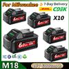 Turpow Per Milwaukee 18V Batteria per M18 M18B5 XC Batteria agli ioni di litio 6.0Ah 48-11-1815 48-11-1850 2604-22 2604-20 2708-22 2607-22