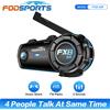 Fodsports FX8 AIR Interfono per moto Auricolare per casco moto Bluetooth, 4 ciclisti 1000M.
