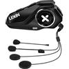 Lexin Auricolari Bluetooth per Casco Moto Lexin G1, Assistenza Vocale, Musica, Impermeabilità IP67, Altoparlanti ad Alta Definizione
