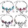 NONE Nuovo ciondolo farfalla 5 colori strass catena serpente braccialetto fibbia aragosta fascino regolabile donna braccialetto di perline regalo gioielli