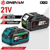 ONEVAN Batteria ricaricabile ONEVAN da 15000mAh al litio con indicatore di capacità, utensili elettrici per batterie Makita 18V.