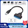 NONE Cavo SATA a USB 3.0/2.0 Fino a 6 Gbps per disco rigido SSD HDD esterno da 2,5 pollici Adattatore SATA 3 a 22 pin Cavo USB 3.0 a SATA III
