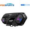 Fodsports Interfono Bluetooth per Casco Moto Fodsports M1-S Pro, Comunicazione Wireless per 10 Motociclisti, 2000M, Supporto APP