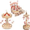 Robotime ROKR Magic Amusement Park giocattoli in legno carillon fai da te Puzzle in legno 3D mobile per regali per bambini per natale EA