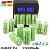 Turpow 4/8PCS 16340 batterie ricaricabili CR123A batteria 2800mAh 3.7V Li-ion LED torcia da viaggio parete con LCD doppio caricabatterie batteria