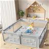 infant shining Box per bambini grande per bambini con protezione in schiuma Parco giochi per bambini per bambini da 0 a 6 anni Box per palline per bambini Sicurezza per bambini per interni F