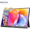 ARZOPA 14.0 pollici 1080P FHD Monitor portatile schermo IPS con USB C HDMI secondo Display esterno per Mac,Laptop,PC,Switch,PS,Xbox