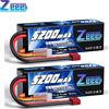 ZEEE 1/2pcs Zeee 3S 5200mAh Lipo Batteria 11.1V 80C con T/XT60/EC3/5 Spina Custodia Dura per RC Auto Buggy Camion FPV Drone RC Parti del Modello