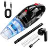 DayPlus Aspirapolvere portatile senza fili con forte aspirazione, aspirapolvere portatile per auto domestiche, mini ricaricabile con filtro HEPA LED