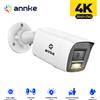 Annke 8MP 4K HD Telecamera di sicurezza IP Poe Dual Light Audio Telecamera bullet fissa Rilevazione veicolo umano Archiviazione SD 256G ONVIF IP67