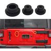 NONE 3 pezzi portellone posteriore tappo in gomma adatto per Jeep Wrangler JK 2007 2008 2009 2010 2011 2012 2013 2014 2015 2016 2017 telaio porta auto nero