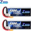 ZEEE 2 pezzi Zeee 4S Lipo FPV Drone Batteria 14.8V 3300mAh 50C Softtcase con spina XT60 per RC Auto Elicotteri RC Camion Parti del modello RC