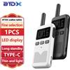 BTDX Walkie Talkie Mini BTDX USB tipo C telefono TD188 PMR 446 Radio Walkie-Talkie 1 pz Radio bidirezionale radio portatile PTT Hotel