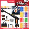 DayPlus Idropulitrice a batteria Pulitore portatile per idropulitrice per auto 3.0Ah Alimentato a batteria ad alta pressione per pavimento da giardino, 150BAR