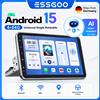ESSGOO Autoradio Universale Android 15 da 10.1 Pollici con Schermo Rotante, Carplay, Lettore Multimediale, GPS, Navigatore, Stereo Auto Bluetooth