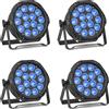 U'King 4PCS Impermeabile LED Par Luce 14x10W LED RGBW DJ Party Light IP65 DMX512 Effetto Illuminazione scenica per Disco Bar Discoteca