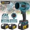 Gisam Ventilatore Turbo Elettrico Gisam 200m/s Senza Spazzole, Soffiatore d'Aria Portatile ad Alta Potenza per Batteria Makita 18V