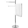NONE Porta Asciugamani da Parete, Autoportante, Senza Foratura, Acciaio Metallico, Multiuso, con 3 Bracci Rotanti - Moderno e Pratico per il Bagno
