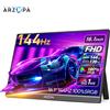 ARZOPA Display portatile da gioco per monitor portatile da 16,1 pollici 100% sRGB 144Hz con mini HDMI di tipo C per PS/Steam/Deck/Switch/PC/Mac