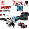 ONEVAN Smerigliatrice angolare elettrica senza spazzole da 5 pollici 125mm Lucidatrice a batteria a 6 velocità Utensili elettrici multifunzione per Makita Batteria Pin