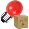 Ledkia pack 4 led bulbs e27 3w 300 lm g45 red