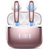 Drsaec Auricolari wireless DRSAEC, Bluetooth 5.3, microfono con cancellazione del rumore 4 ENC, custodia di ricarica con display a LED 40 ore, auricolari in-ear impermeabili IP7.