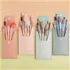 NONE Fondotinta correttore portatile da 8 pezzi pennello per trucco per capelli morbidi, strumenti per il trucco degli occhi, mini set per principianti, senza alcool