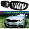 MagicKit Griglia per rene paraurti anteriore per BMW F34 Serie 3 GT 12-18 Coppia nera lucida