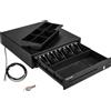 SucceBuy Cassetto per registratore di cassa 16" 12 V per vassoio del sistema POS Scomparto per monete rimovibile e 2 chiavi incluse Cassetto per cavi RJ11/RJ12