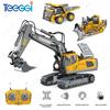 Teeggi 1:20 RC Escavatore Auto Per Bambini Giocattoli 2.4G Telecomando Autocarro Con Cassone ribaltabile Auto Bulldozer Giocattolo Radio Auto Elettrica Per Il Regalo Dei Bambini