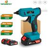 Yofidra NUOVOBENY 100W 280 ° C Pistola per colla a caldo senza fili portatile ricaricabile con stick di colla Strumento di riparazione fai-da-te per Makita 18V Batteria Pin