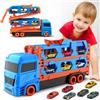 VATOS Camion espandibile + 6 auto da corsa giocattolo per ragazzi di età 3~6 Pista da trasporto portatile Truck Transporter Veicolo Set di giocattoli per bambini