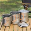 Tiartisan Tazza da Campeggio in Titanio Puro con Manico Pieghevole, Tazza da Tè Ultraleggera Portatile, Tazza da Caffè