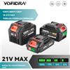 YOFIDRA 20V 18V Ricaricabile 928vf 388vf 128vf 22500mAh Batteria agli ioni di litio con spina per batteria di ricambio per elettroutensili