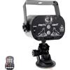 U'King Luce Laser + Luce LED RGB per Feste, Effetto Scenico Senza Batteria con Ventosa e Telecomando per DJ, Feste, KTV