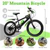 NONE 20 "Mountain Bike 7 Velocità Bicicletta per bambini Freni a doppio disco Bicicletta per bambini unisex Altezza regolabile MTB Ragazzi Ragazze Bici da equitazione