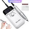 DianaBeauty Trapano per unghie da 45000 giri/min con lima per levigatrice per unghie ricaricabile a basso rumore per strumento per salone di manicure