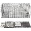 VickyHome Gabbia pieghevole per trappola per animali umani 61x19x21 cm, cattura dal vivo senza veleno, metallo, per topi, topi con esche per animali, facile da usare